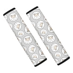 Kawaii Sheep Pattern Print Car Seat Belt Covers