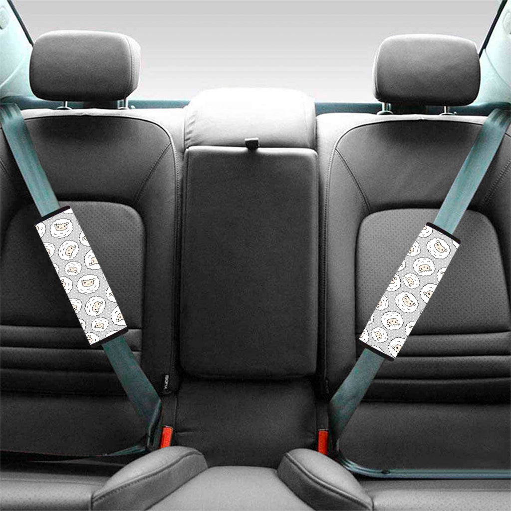 Kawaii Sheep Pattern Print Car Seat Belt Covers