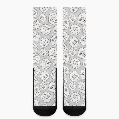 Kawaii Sheep Pattern Print Crew Socks