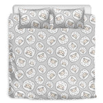 Kawaii Sheep Pattern Print Duvet Cover Bedding Set