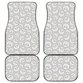 Kawaii Sheep Pattern Print Front and Back Car Floor Mats