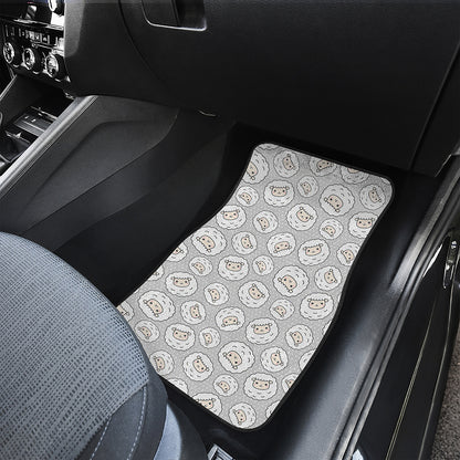 Kawaii Sheep Pattern Print Front Car Floor Mats