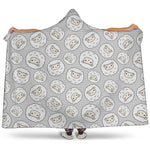 Kawaii Sheep Pattern Print Hooded Blanket