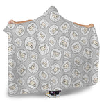 Kawaii Sheep Pattern Print Hooded Blanket
