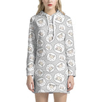 Kawaii Sheep Pattern Print Hoodie Dress