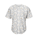 Kawaii Sheep Pattern Print Men's Baseball Jersey