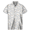 Kawaii Sheep Pattern Print Men's Short Sleeve Shirt