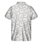 Kawaii Sheep Pattern Print Men's Short Sleeve Shirt