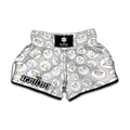 Kawaii Sheep Pattern Print Muay Thai Boxing Shorts