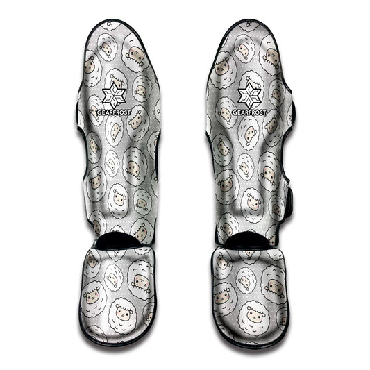 Kawaii Sheep Pattern Print Muay Thai Shin Guard