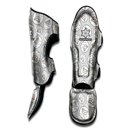 Kawaii Sheep Pattern Print Muay Thai Shin Guard