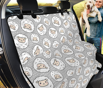 Kawaii Sheep Pattern Print Pet Car Back Seat Cover