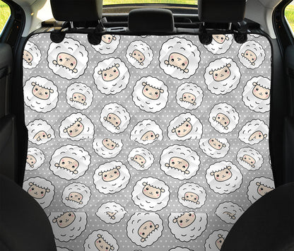 Kawaii Sheep Pattern Print Pet Car Back Seat Cover