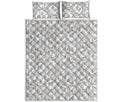 Kawaii Sheep Pattern Print Quilt Bed Set