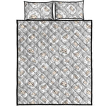 Kawaii Sheep Pattern Print Quilt Bed Set