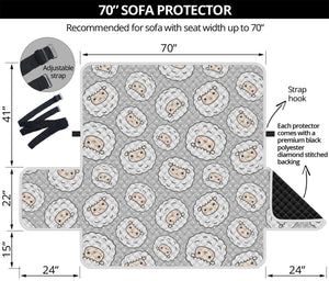 Kawaii Sheep Pattern Print Sofa Protector