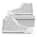 Kawaii Sheep Pattern Print White High Top Sneakers