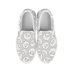 Kawaii Sheep Pattern Print White Slip On Shoes