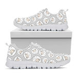 Kawaii Sheep Pattern Print White Sneakers