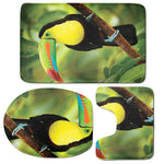Keel-Billed Toucan Print 3 Piece Bath Mat Set
