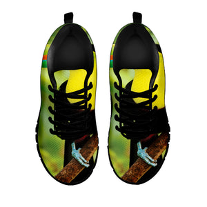 Keel-Billed Toucan Print Black Sneakers