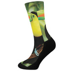 Keel-Billed Toucan Print Crew Socks