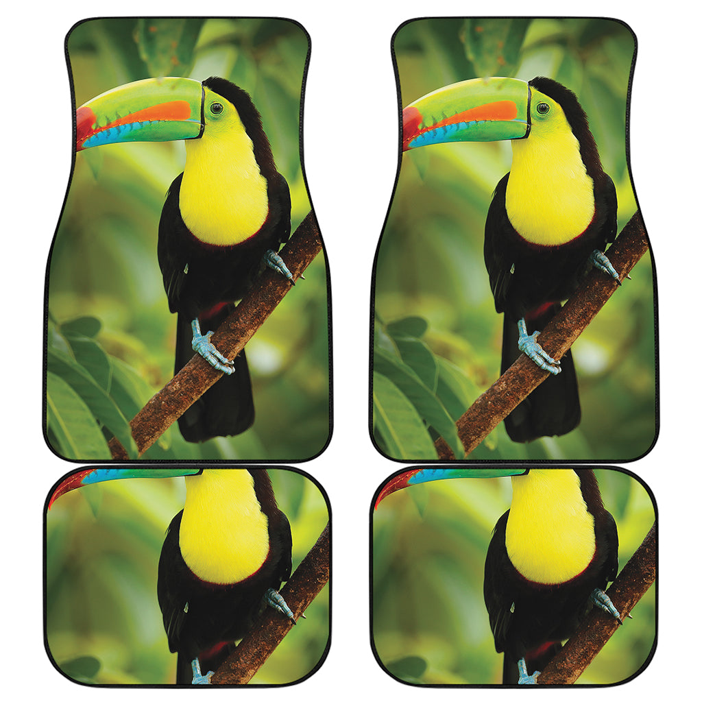 Keel-Billed Toucan Print Front and Back Car Floor Mats