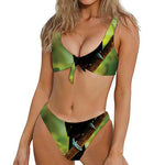 Keel-Billed Toucan Print Front Bow Tie Bikini