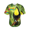 Keel-Billed Toucan Print Men's Baseball Jersey