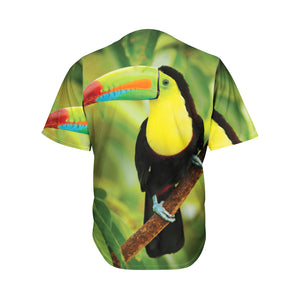 Keel-Billed Toucan Print Men's Baseball Jersey