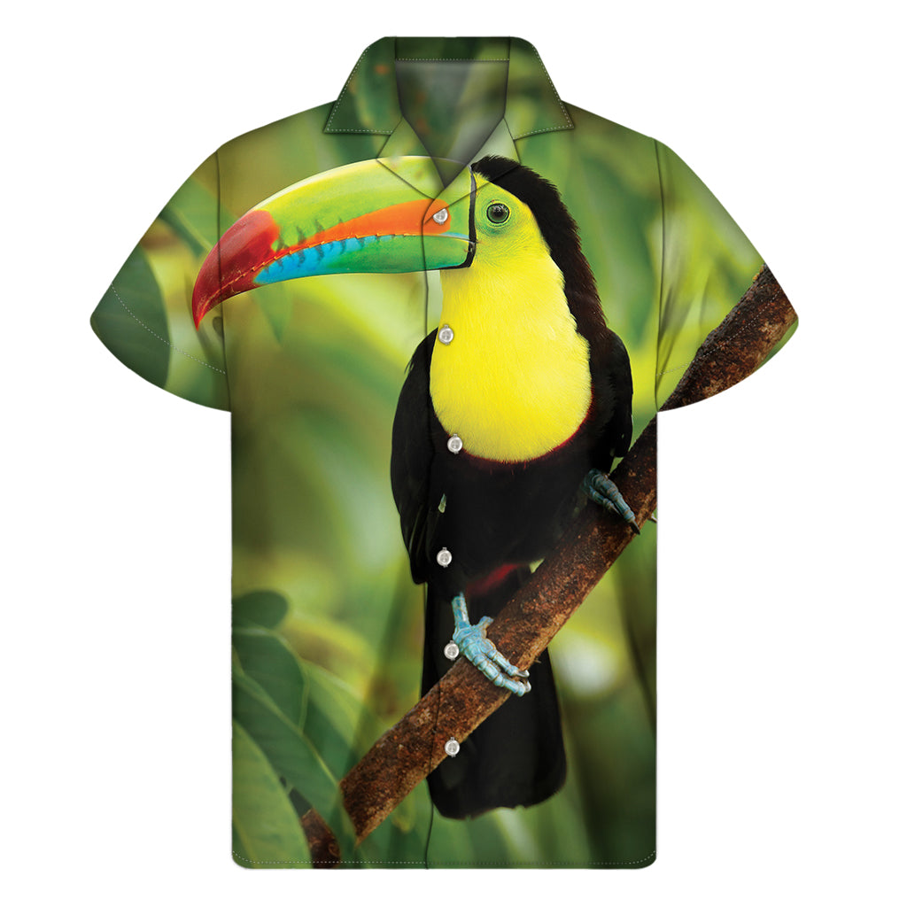 Keel-Billed Toucan Print Men's Short Sleeve Shirt