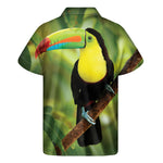 Keel-Billed Toucan Print Men's Short Sleeve Shirt