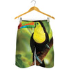 Keel-Billed Toucan Print Men's Shorts