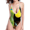 Keel-Billed Toucan Print One Piece High Cut Swimsuit