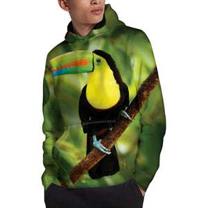 Keel-Billed Toucan Print Pullover Hoodie