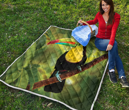 Keel-Billed Toucan Print Quilt