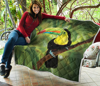 Keel-Billed Toucan Print Quilt