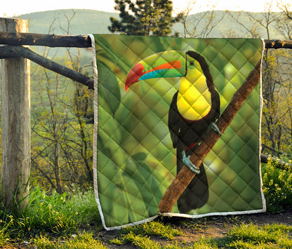 Keel-Billed Toucan Print Quilt