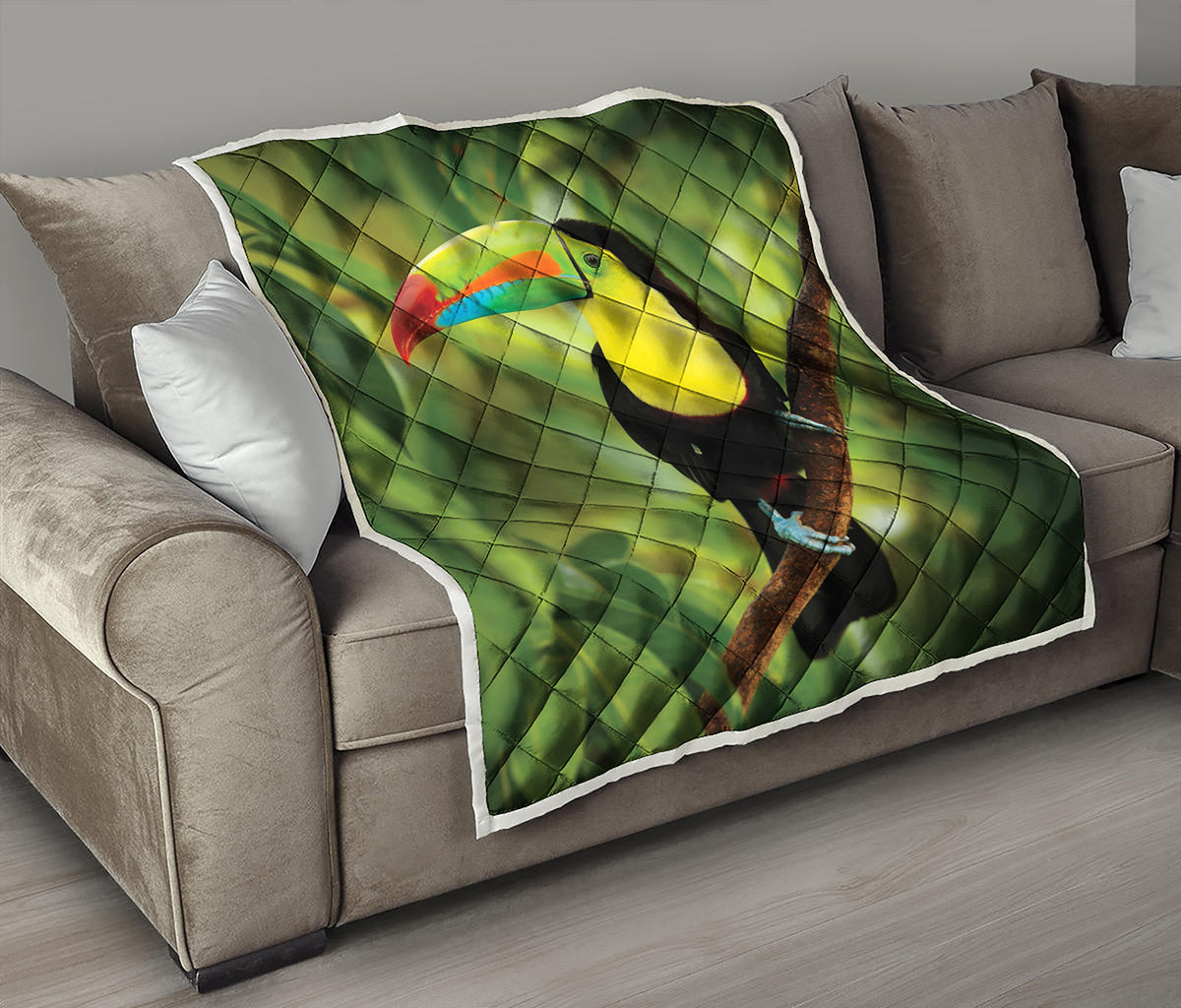Keel-Billed Toucan Print Quilt