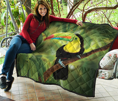Keel-Billed Toucan Print Quilt