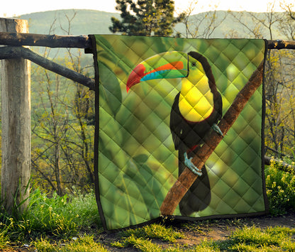 Keel-Billed Toucan Print Quilt