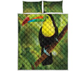 Keel-Billed Toucan Print Quilt Bed Set