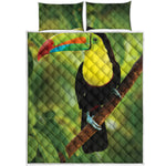 Keel-Billed Toucan Print Quilt Bed Set
