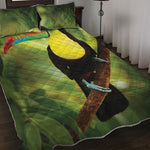 Keel-Billed Toucan Print Quilt Bed Set