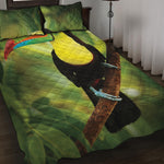 Keel-Billed Toucan Print Quilt Bed Set