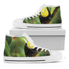 Keel-Billed Toucan Print White High Top Shoes