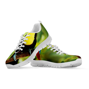 Keel-Billed Toucan Print White Sneakers