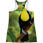 Keel-Billed Toucan Print Women's Racerback Tank Top