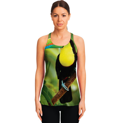 Keel-Billed Toucan Print Women's Racerback Tank Top