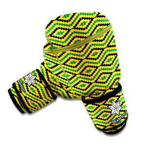 Kente African Pattern Print Boxing Gloves